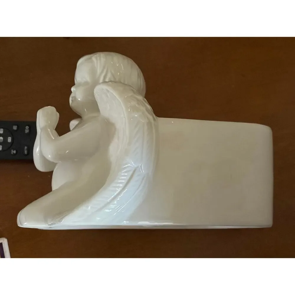 Vintage Angel Cherub Ceramic Planter Vase
